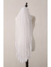White Lace Short Wedding Veil